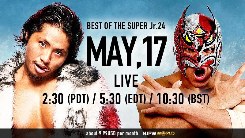 On May 17th, see the opening night of the Best of the Super Juniors 24 live on NJPW World for FREE! Also, NJPW World website re-design!